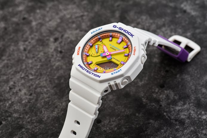Casio G-Shock GMA-S2100BS-7ADR CasiOak Spring And Summer Digital Analog Dial White Resin Band