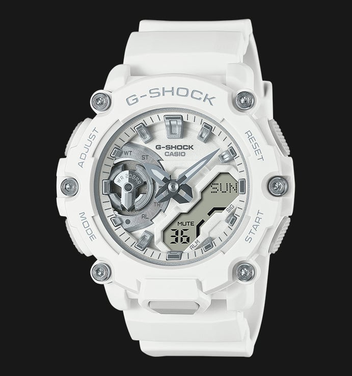 Casio G-Shock GMA-S2200M-7ADR White Digital Analog Dial White Resin Band