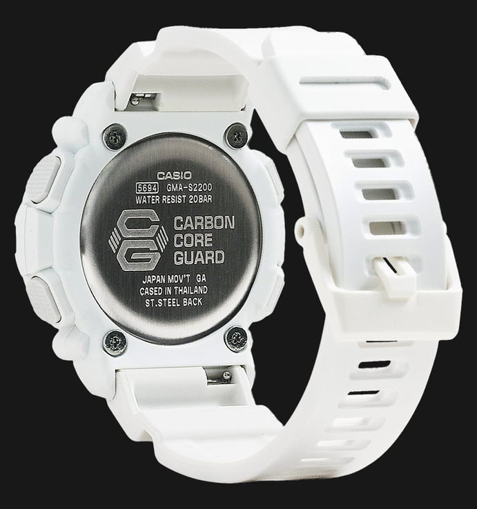 Casio G-Shock GMA-S2200M-7ADR White Digital Analog Dial White Resin Band