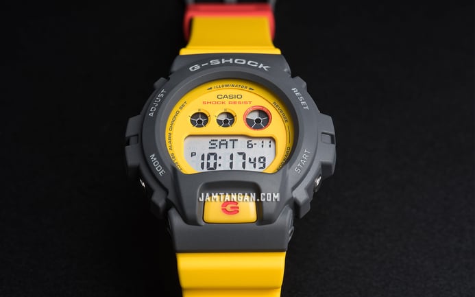 Casio G-Shock GMD-S6900Y-9DR Ladies 90s Heritage Series Digital Dial Yellow Resin Band