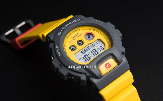 Casio G-Shock GMD-S6900Y-9DR Ladies 90s Heritage Series Digital Dial Yellow Resin Band