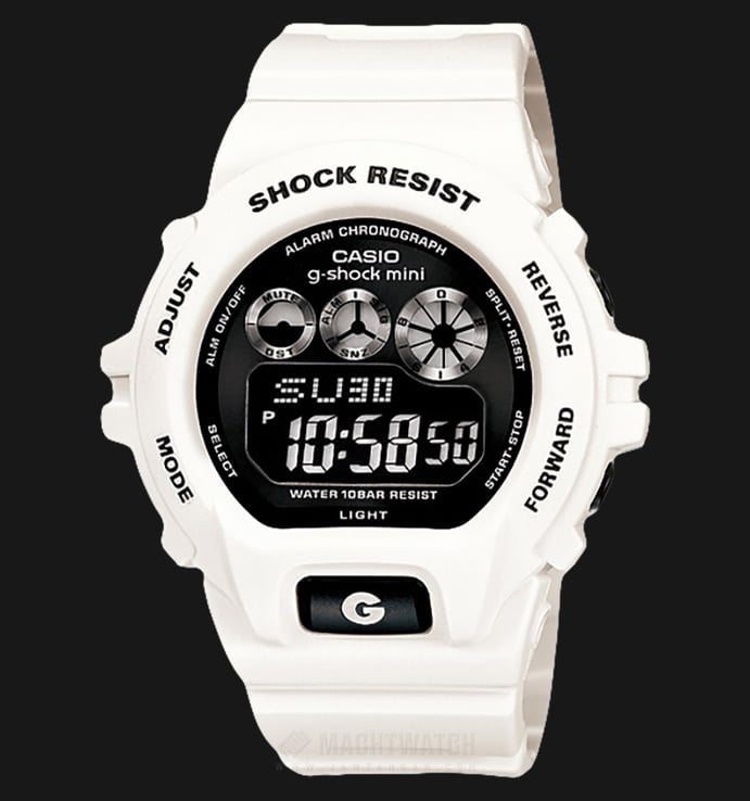 Casio G-Shock Mini Sport GMN-691-7AJF Men Black Digital Dial White Resin Strap