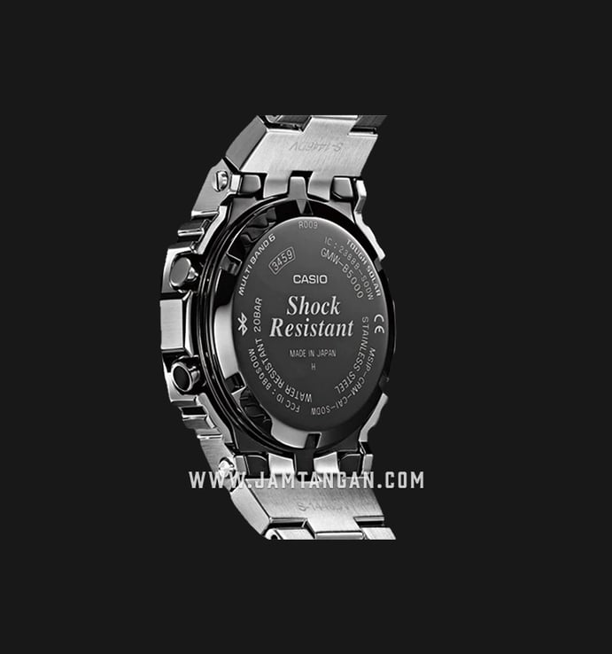 Casio G-Shock GMW-B5000D-1DR Men Digital Dial Silver Stainless Steel Strap