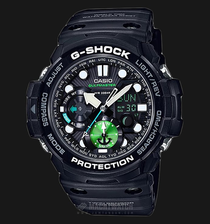 Casio G-Shock GULFMASTER GN-1000MB-1ADR Stainless Steel Resin Band
