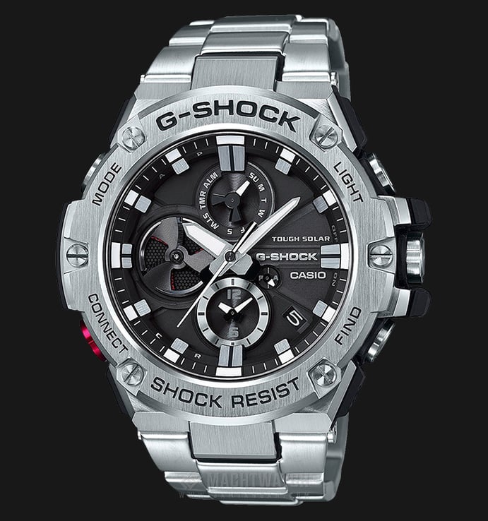 Casio G-Shock G-Steel GST-B100D-1AJF Men Black Analog Dial Stainless Steel Band