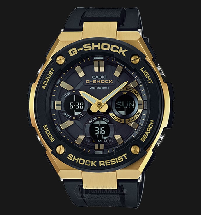 Casio G-Shock G-Steel GST-S100G-1ADR Tough Solar Digital Analog Dial Black Resin Band