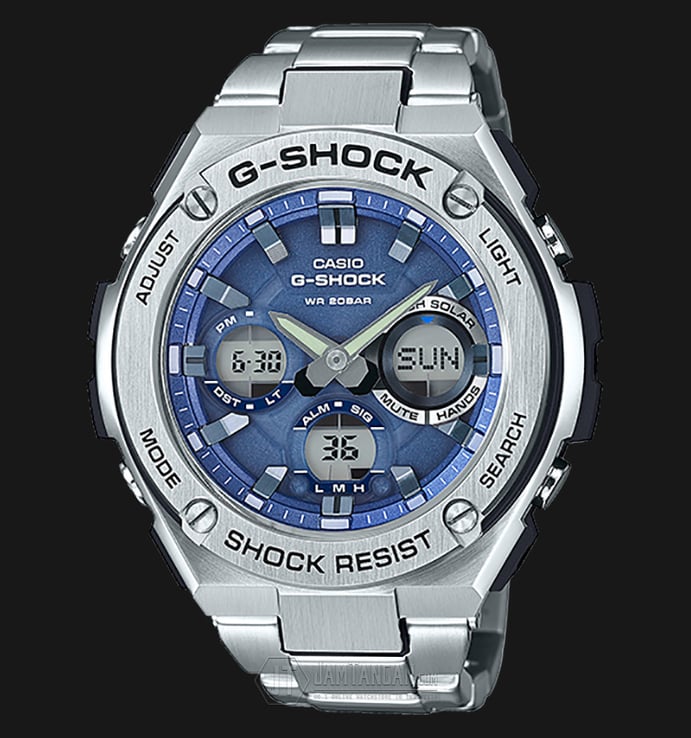 Casio G-Shock GST-S110D-2ADR G Steel Digital Analog Dial Stainless Steel Band