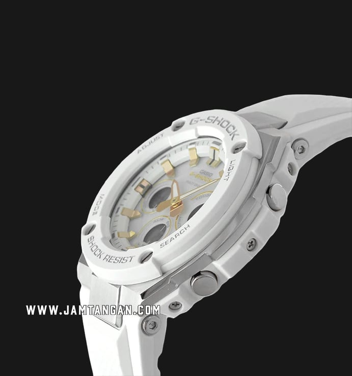 Casio G-Shock G-Steel GST-W300-7AJF Tough Solar White Digital Analog Watch White Resin Band