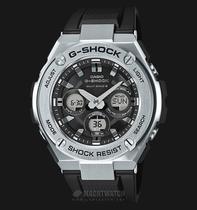 Casio G-Shock G-Steel Multiband 6 GST-W310-1AJF Men Black Analog Dial Black Resin Strap