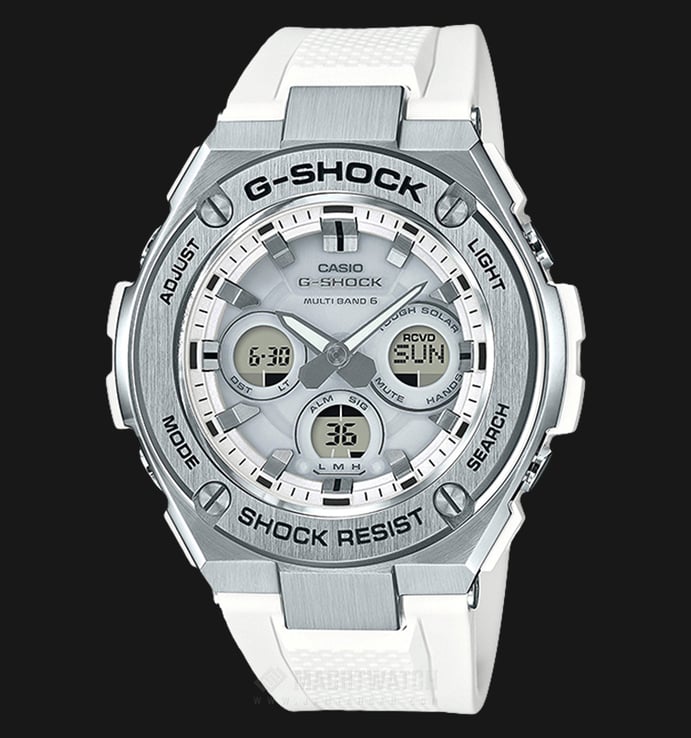 Casio G-Shock G-Steel GST-W310-7AJF Men White Digital Analog Watch White Resin Band
