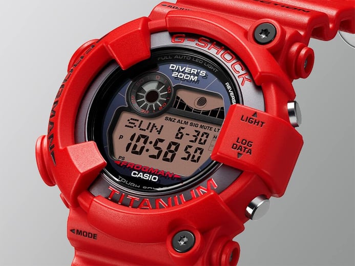 Casio G-Shock Frogman GW-8230NT-4DR 30th Anniversary Master Of G-Sea Digital Dial Red Resin Band