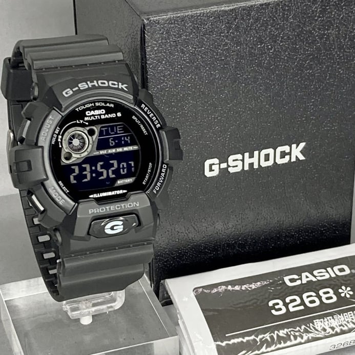 Casio G-Shock GW-8900A-1JF Tough Solar Black Digital Dial Black Resin Band