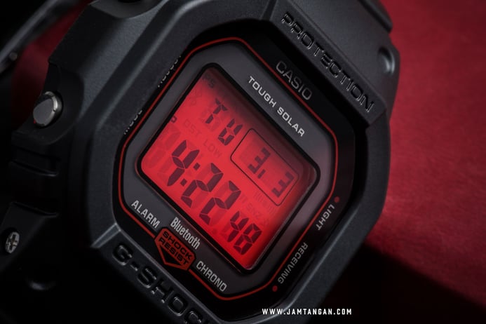 Casio G-Shock GW-B5600AR-1DR Special Color Red Digital Dial Black Resin Band