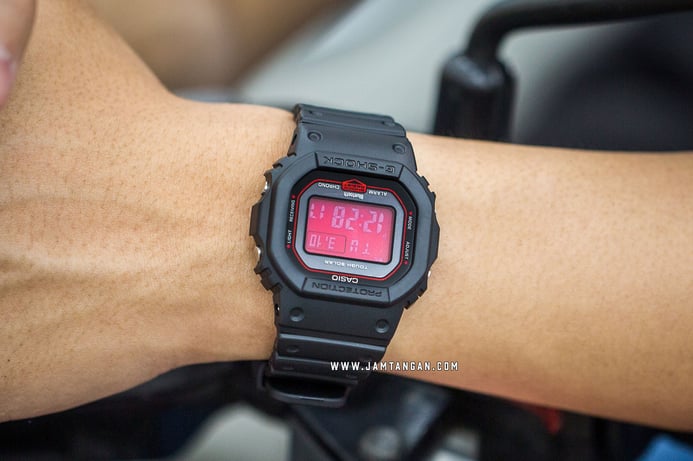 Casio G-Shock GW-B5600AR-1DR Special Color Red Digital Dial Black Resin Band