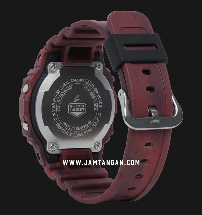 Casio G-Shock GW-B5600SL-4DR Sand And Land Series Tough Solar Digital Dial Red Resin Band