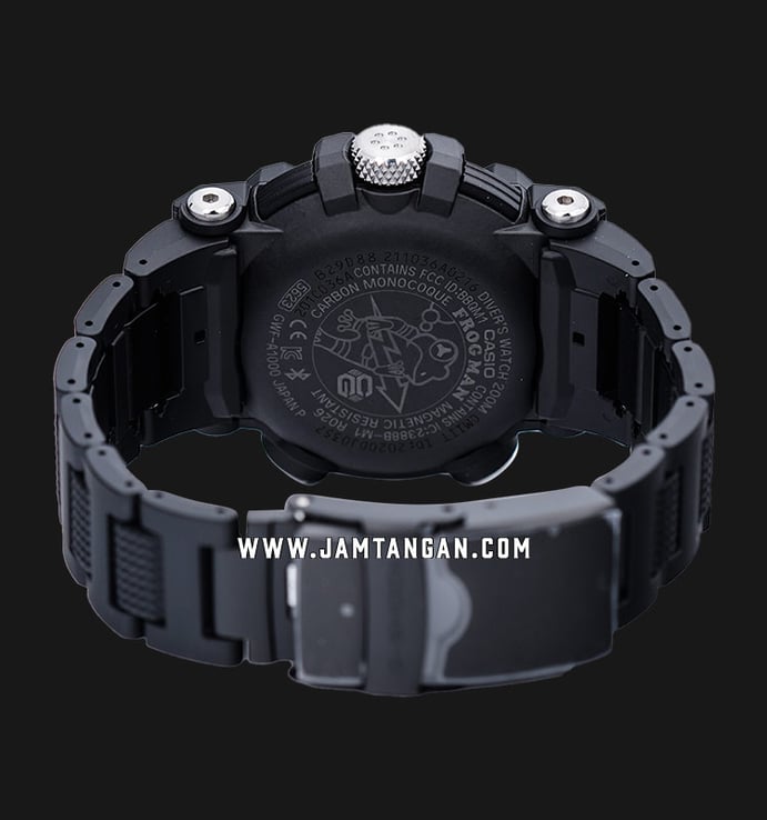 Casio G-Shock Frogman GWF-A1000C-1ADR Tough Solar Black Digital Analog Dial Black Carbon Band