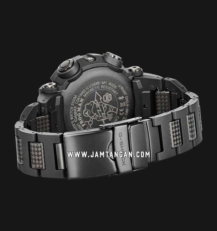 Casio G-Shock Frogman GWF-A1000XC-1ADR Tough Solar Black Digital Analog Dial Black Carbon Band