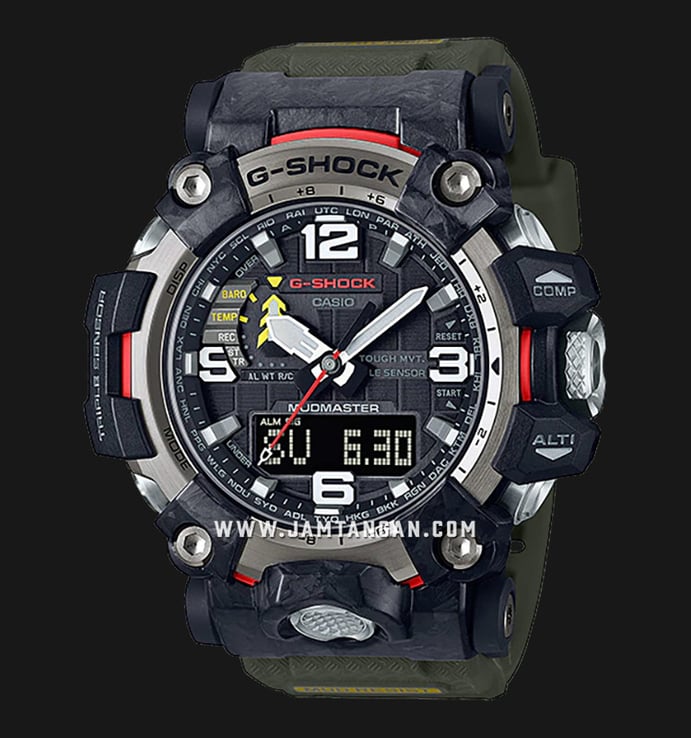 Casio G-Shock Mudmaster GWG-2000-1A3DR Master of G-Land Carbon Core Guard Green Resin Band