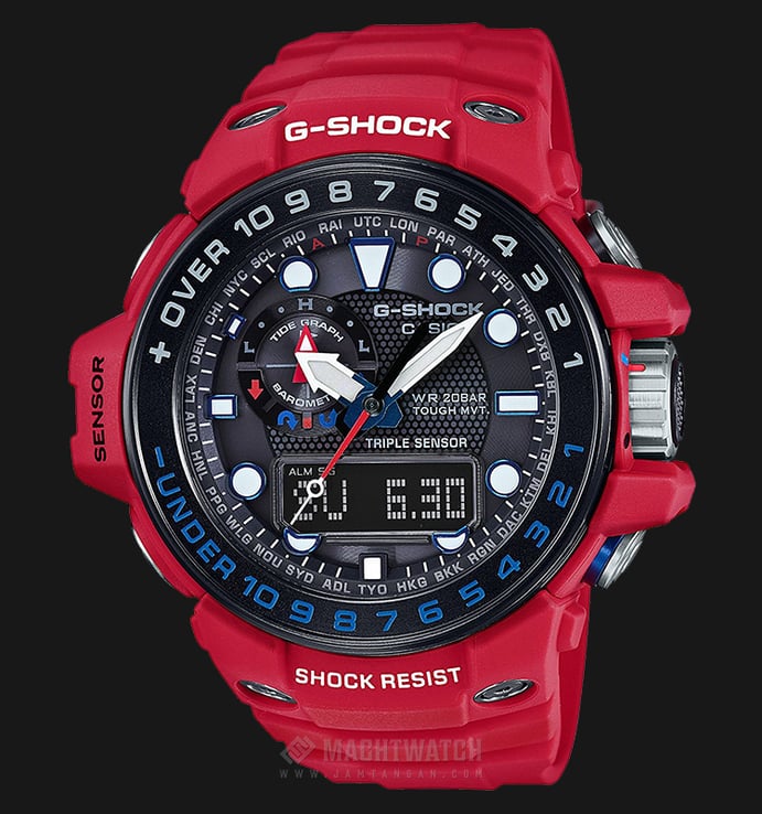 Casio G-Shock GULFMASTER GWN-1000RD-4ADR Stainless Steel Resin Band