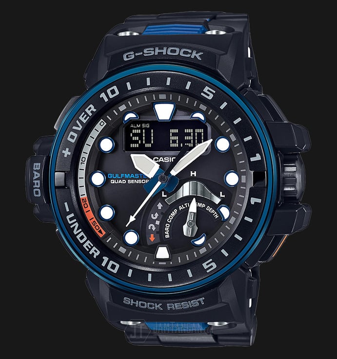 Casio G-Shock GULFMASTER GWN-Q1000MC-1A2DR Stainless Steel Resin Band