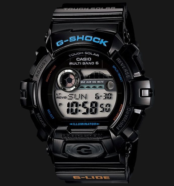 Casio G-Shock GWX-8900-1DR Tough Solar Black Digital Dial Black Resin Strap