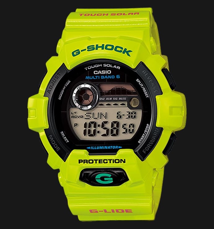 Casio G-Shock G-LIDE GWX-8900C-3DR Tough Solar Digital Dial Green Lime Resin Strap