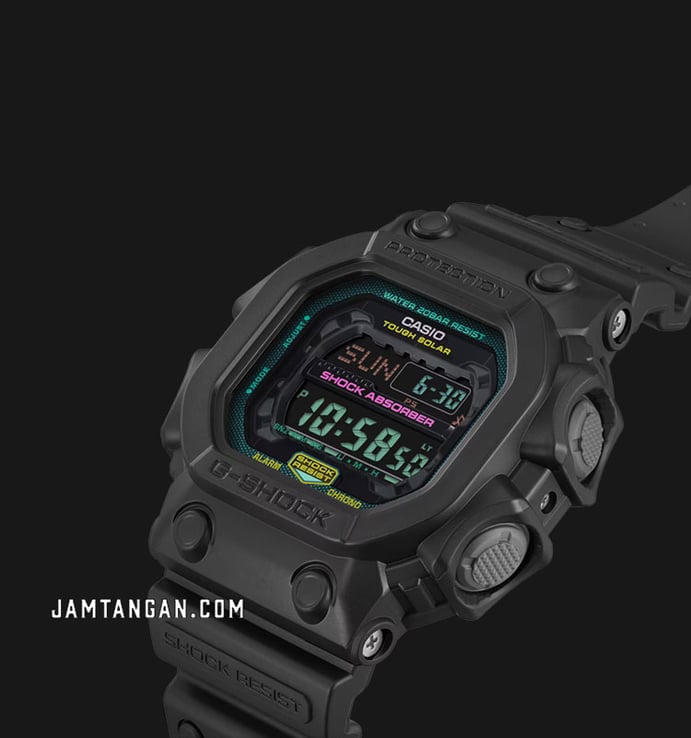 Casio G-Shock GX-56MF-1DR King Kong Multi Fluorescent Accents Tough Solar Digital Dial Resin Band