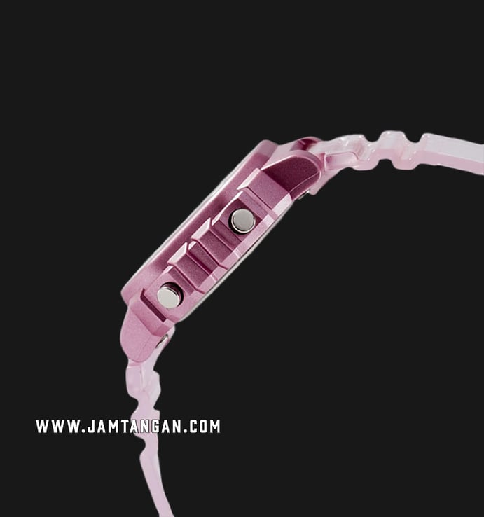 Casio General LA-20WHS-4ADF Digital Dial Pink Transparent Resin Band