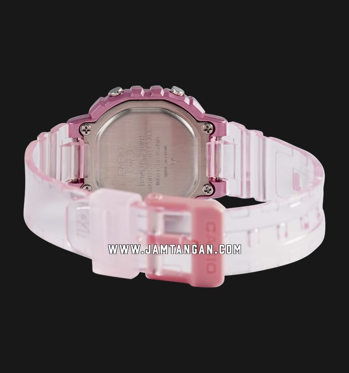 Casio General LA-20WHS-4ADF Digital Dial Pink Transparent Resin Band