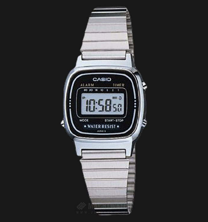Casio LA-670WA-1DF Woman Classic at Glance Digital Dial Stainless Steel