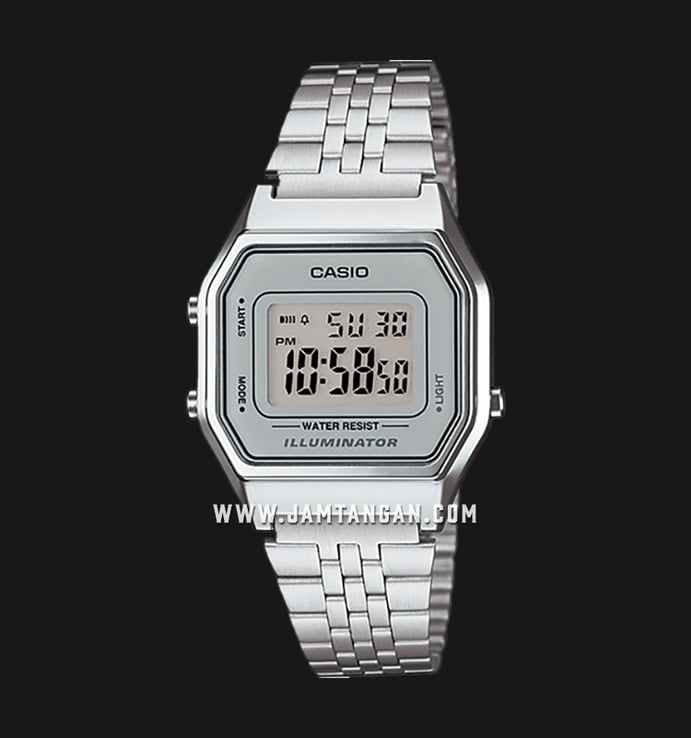 Casio General LA680WA-7DF Woman at Glance Digital Dial Stainless Steel Band