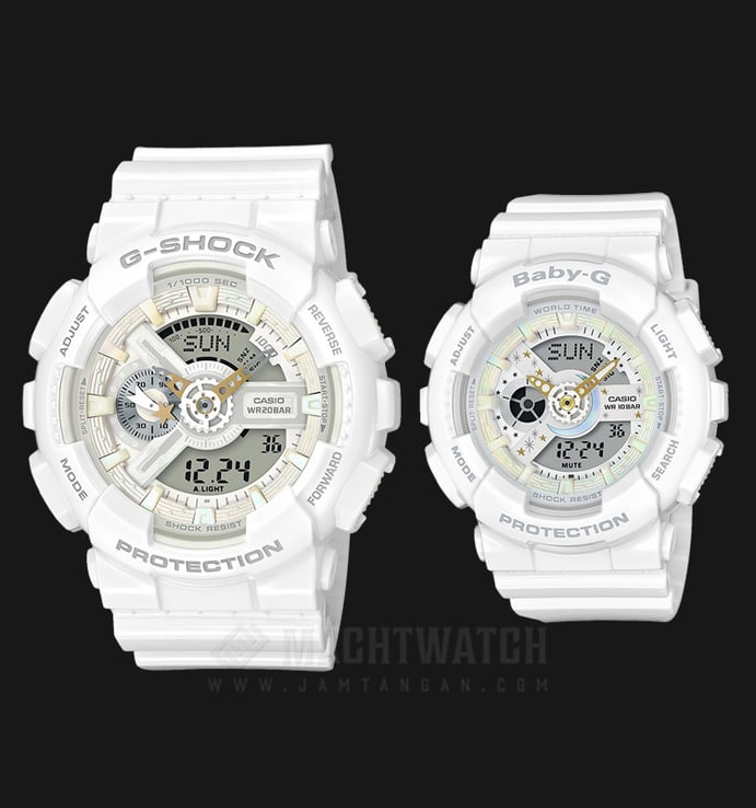 Casio G-Shock Presents Lovers Collection LOV-17A-7AJR Couple Digital Analog Dial White Resin Strap
