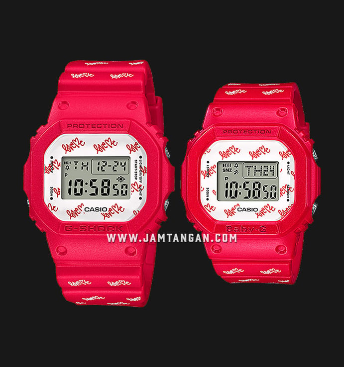 Casio G-Shock LOV-20B-4DR Presents Lovers Collection Digital Dial Red Resin Band
