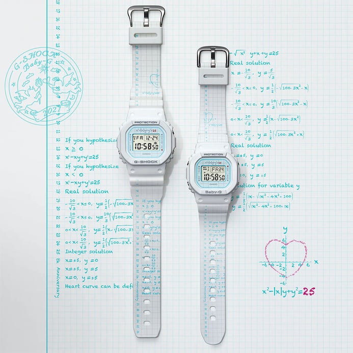 Casio G-Shock Presents Lovers Collection LOV-21B-7JR Digital Dial White Resin Band