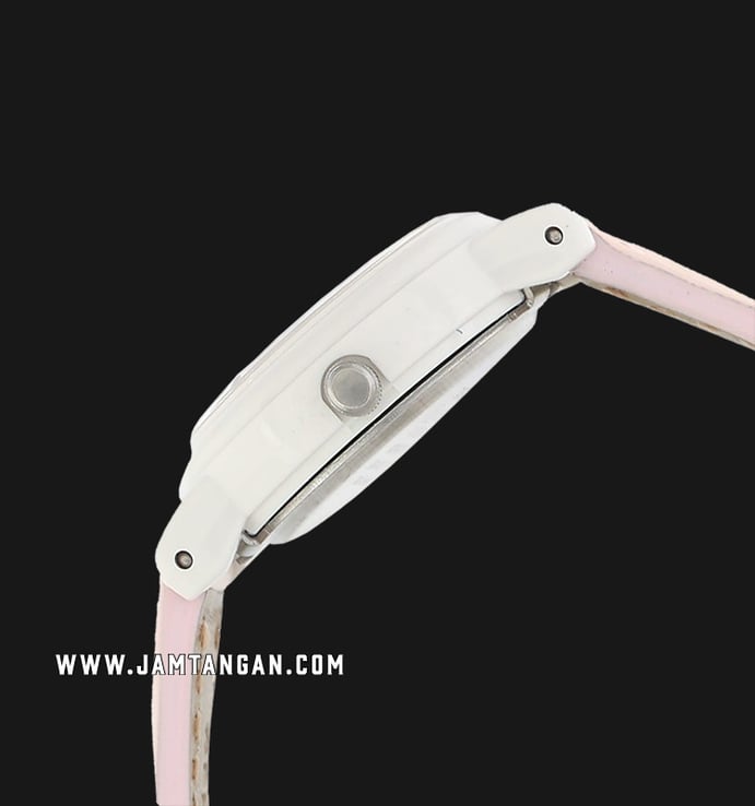 Casio General LQ-139L-4B2DF Ladies White Dial Pink Pastel Leather Band