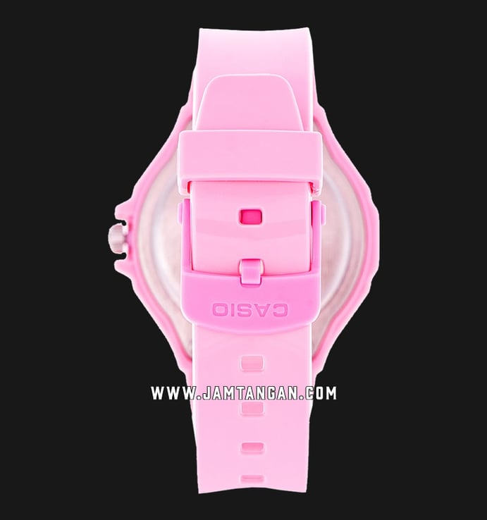 Casio General LRW-250H-4A2VDF Ladies Analog Silver Dial Pink Resin Strap