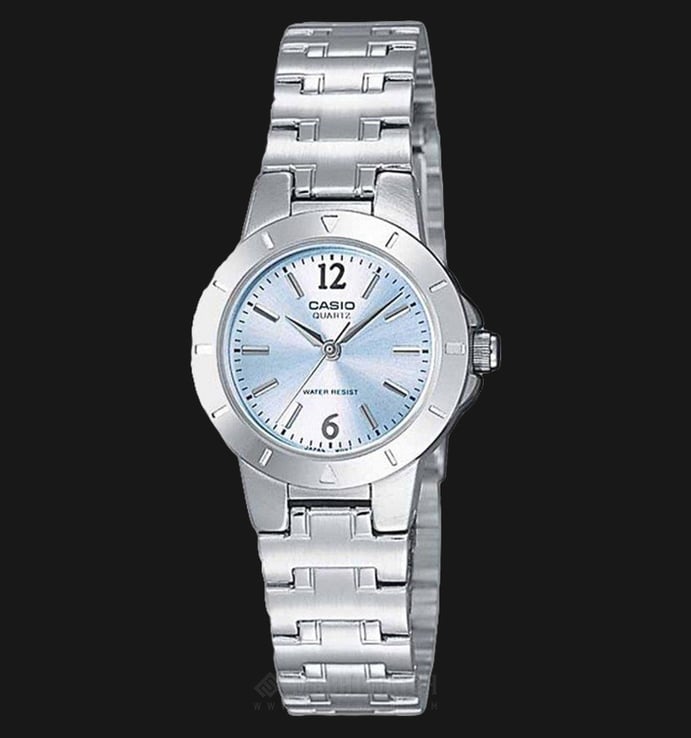 Casio General LTP-1177A-2ADF Ladies Light Blue Dial Stainless Steel Strap