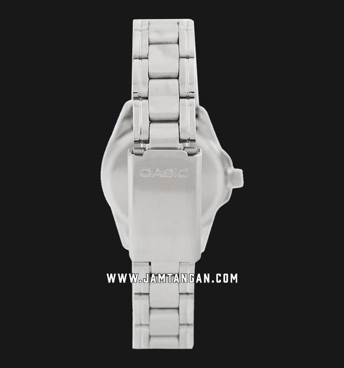 Casio General LTP-1215A-7B2DF Enticer Ladies White Dial Stainless Steel Band