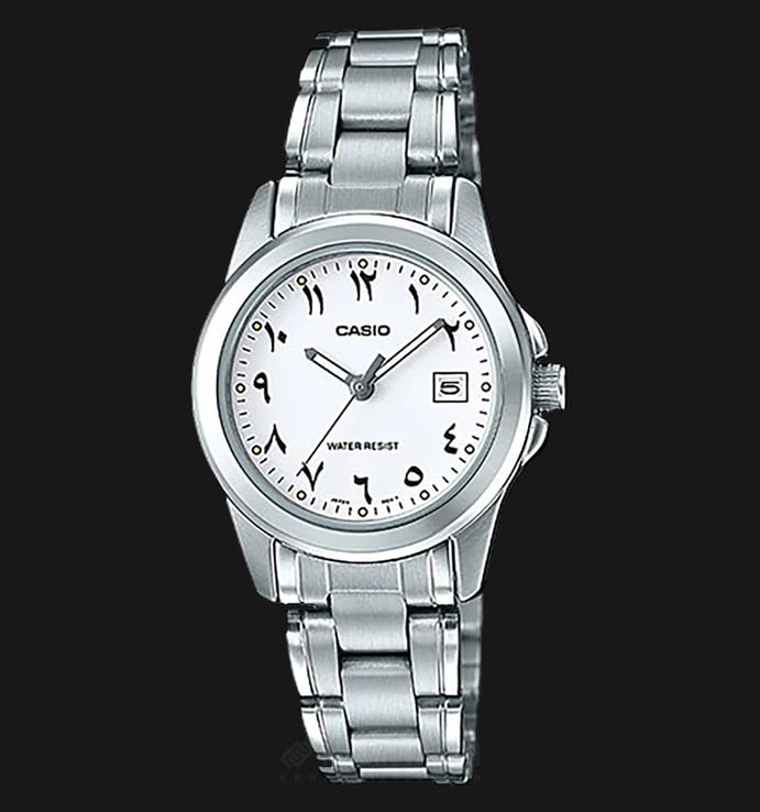 Casio General LTP-1215A-7B3DF Ladies White Dial Stainless Steel Strap