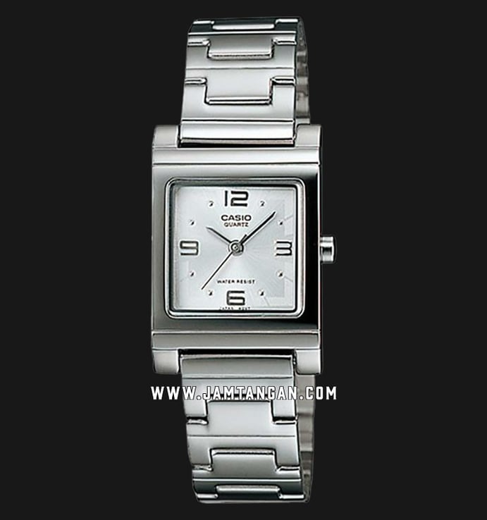 Casio LTP-1237D-7ADF Enticer Ladies Silver Dial Stainless Steel Strap