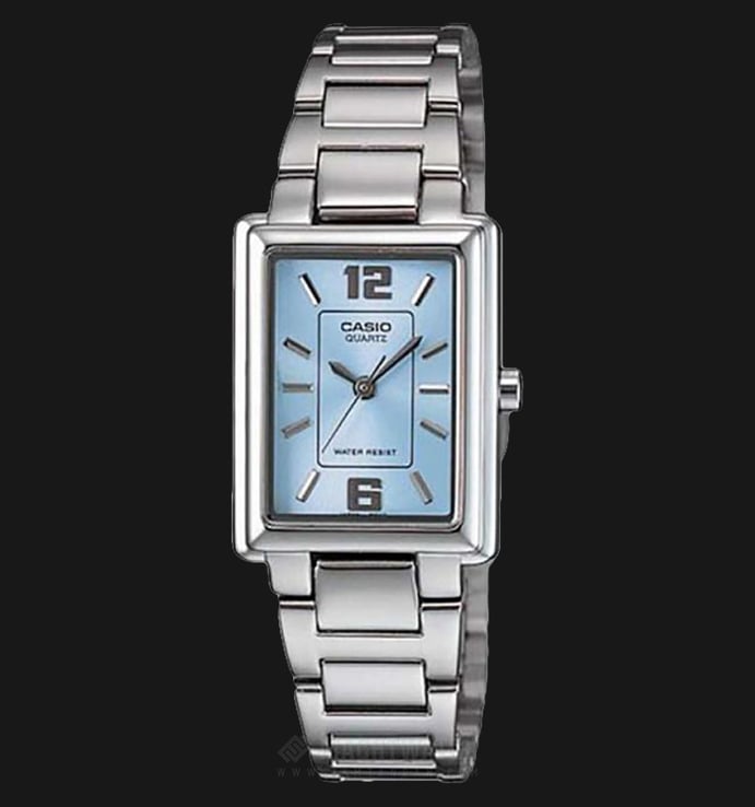 Casio General LTP-1238D-2ADF Enticer Ladies Blue Silver Dial Stainless Steel