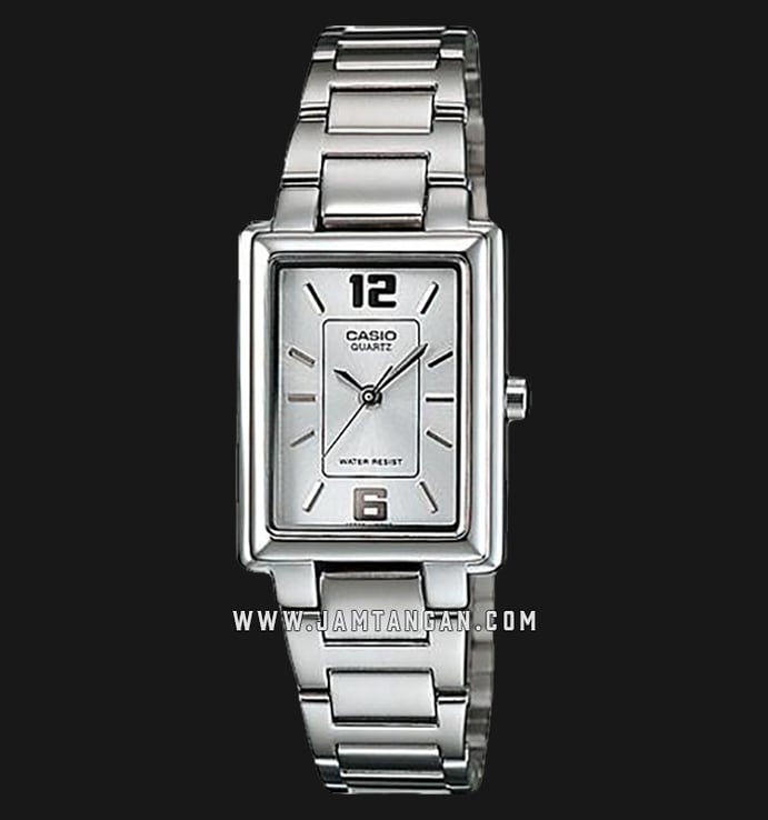 Casio General LTP-1238D-7ADF Enticer Ladies Silver Dial Stainless Steel Strap