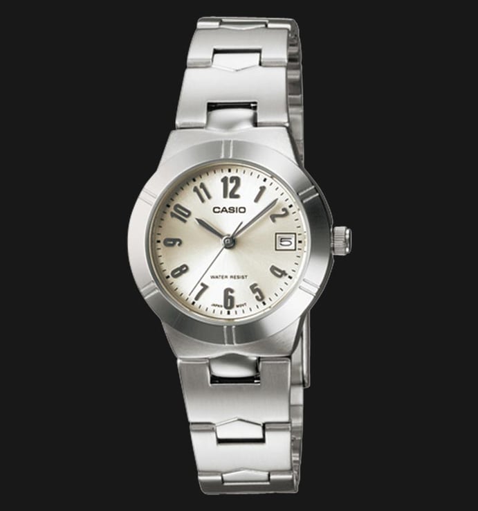 Casio General LTP-1241D-7A2DF Enticer Ladies Silver Dial Stainless Steel Band