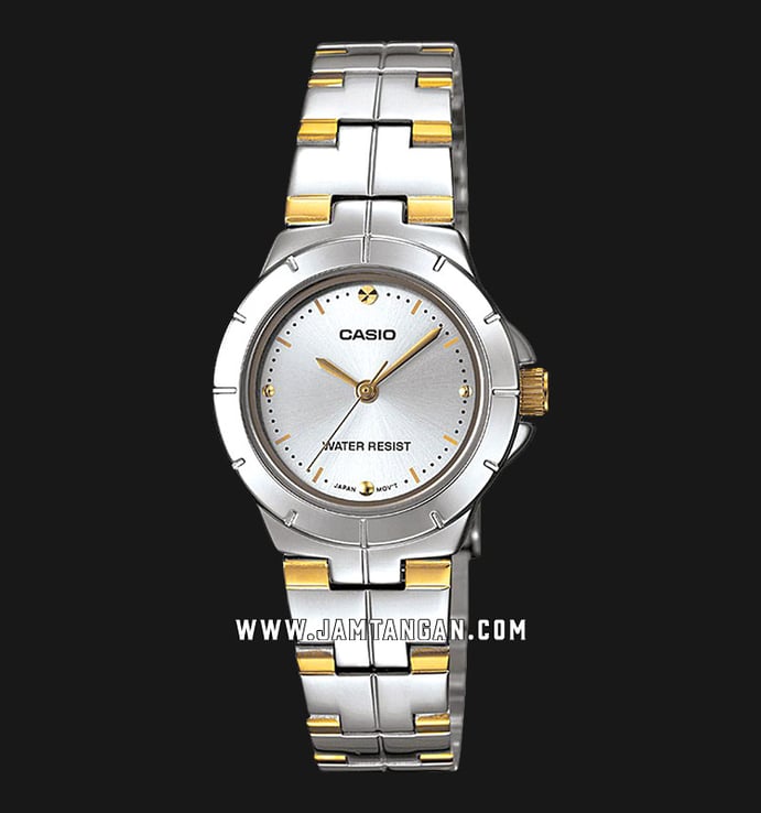 Casio General LTP-1242SG-7CDF Enticer Ladies Silver Dial Dual Tone Stainless Steel