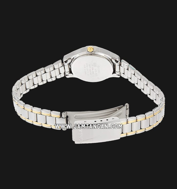 Casio General LTP-1275SG-7BDF Enticer Ladies White Dial Dual Tone Stainless Steel Band