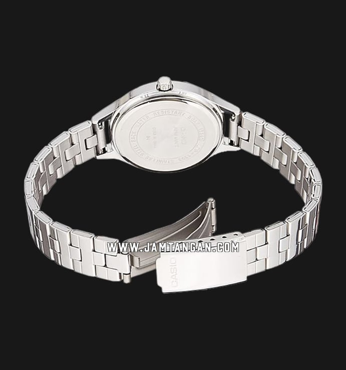 Casio General LTP-1393D-7A3VDF Enticer Ladies Silver Dial Stainless Steel Strap