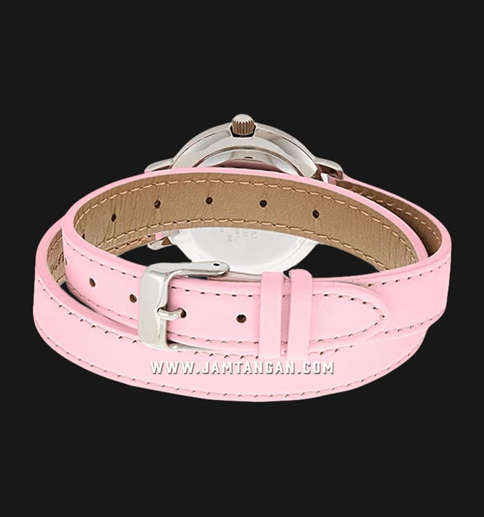 Casio General LTP-E143DBL-4A2DR Enticer Ladies Pink Dial Pink Leather Band
