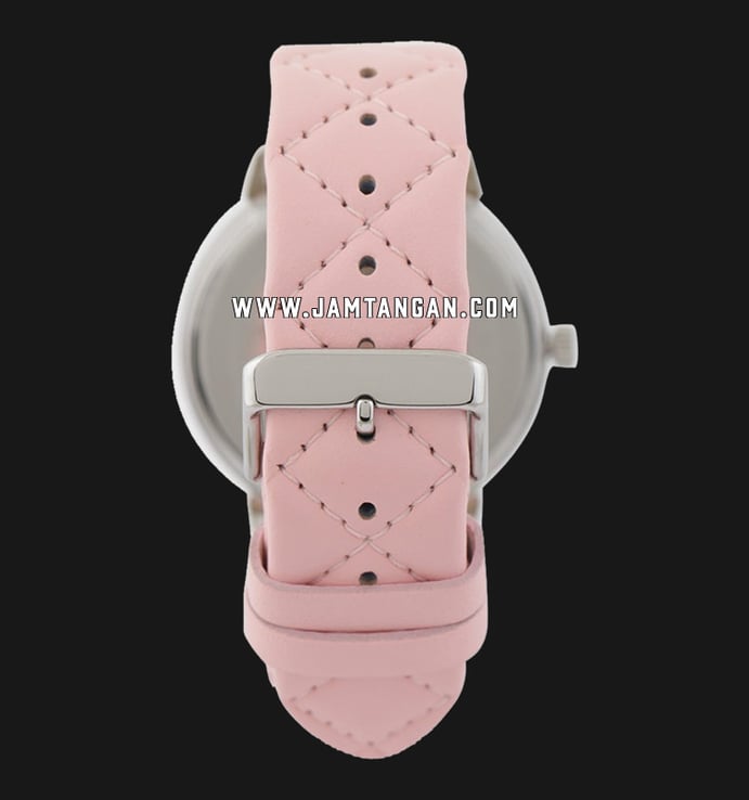 Casio LTP-E153L-4ADF Enticer Ladies Silver Dial Pink Leather Strap
