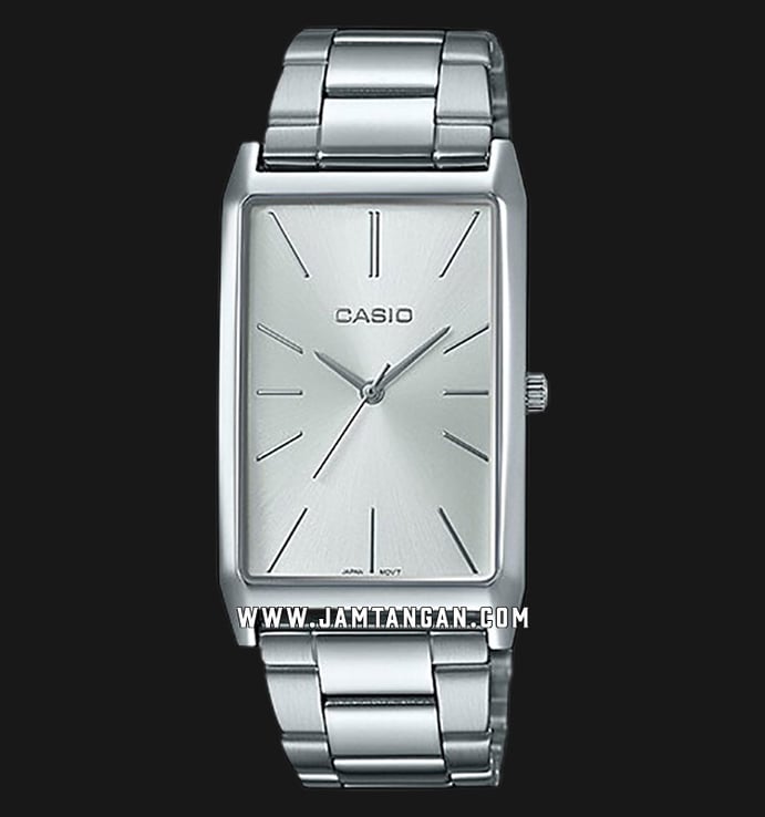 Casio General LTP-E156D-7ADF Ladies Silver Dial Stainless Steel Strap