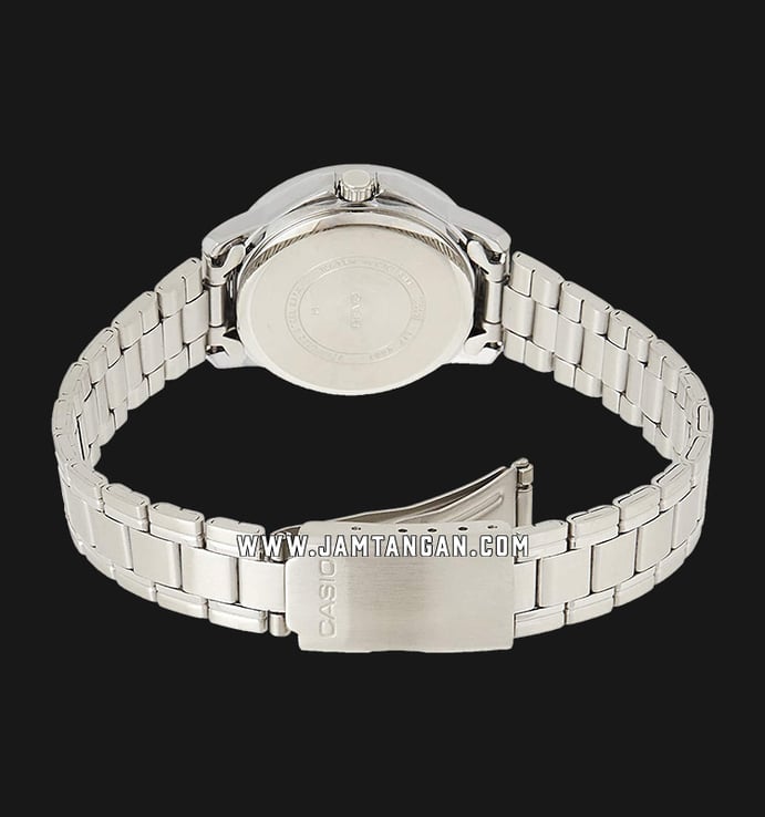 Casio General LTP-V004D-7BUDF Ladies White Dial Stainless Steel Band